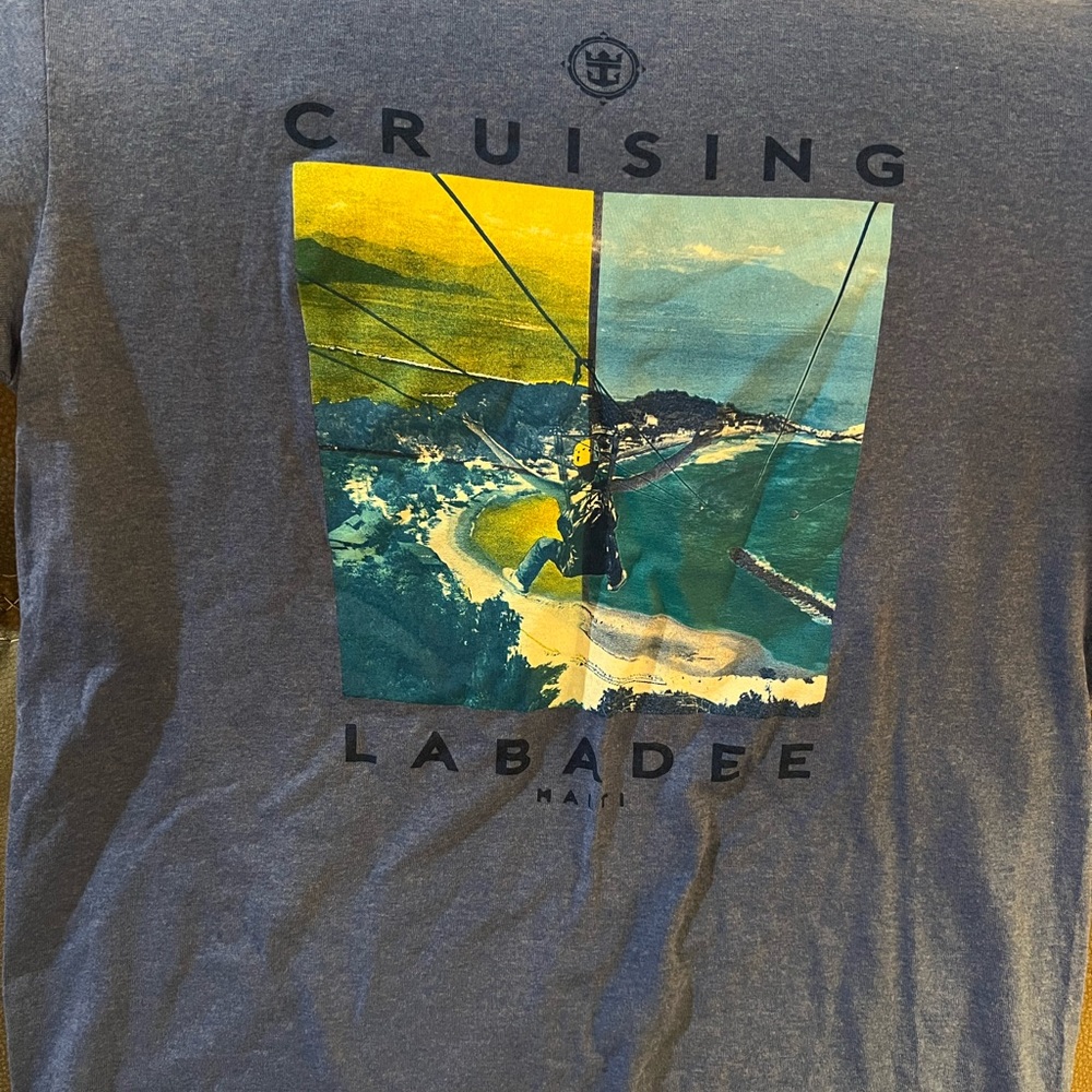Royal Caribbean-Cruising Labadee, Haiti, blue large t-shirt